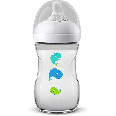 Philips Avent Natural Babyfles 1 Fles (260 ml) 1m+ Speen voor langzame toevoer Anti inklapbare speen Antikrampjes ventiel vermindert darmkrampjes Ultra zachte speen SCF070/23 Philips Avent Natural Babyfles 1 Fles (260 ml) 1m+ Speen voor langzame toevoer Anti inklapbare speen Antikrampjes ventiel vermindert darmkrampjes Ultra zachte speen SCF070/23