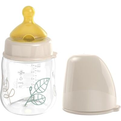 nip Cherry Babyfles met brede hals en speen van natuurlijk rubberlatex, anti-koliek, maat S, vanaf de geboorte, 150 ml, beige nip Cherry Babyfles met brede hals en speen van natuurlijk rubberlatex, anti-koliek, maat S, vanaf de geboorte, 150 ml, beige