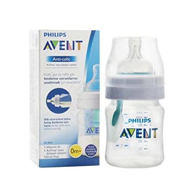 AVENT Philips Anti-koliek fles met AirFree ventiel, 125 ml, transparant AVENT Philips Anti-koliek fles met AirFree ventiel, 125 ml, transparant
