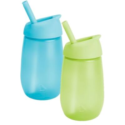 Munchkin Simple Clean rietje, 296 ml, 2 stuks, blauw/groen Munchkin Simple Clean rietje, 296 ml, 2 stuks, blauw/groen
