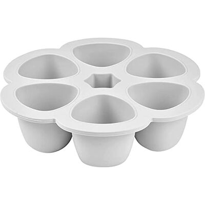 Béaba , multi porties siliconen, extreem hittebestendig, voor oven en magnetron, 6 onafhankelijke cellen, luchtdicht deksel, gemaakt in Italië, 6 x 90 ml, grijs Béaba , multi porties siliconen, extreem hittebestendig, voor oven en magnetron, 6 onafhankelijke cellen, luchtdicht deksel, gemaakt in Italië, 6 x 90 ml, grijs