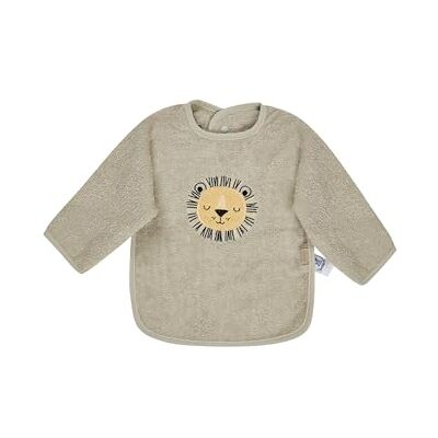 Sterntaler Leo Leo Slabbetje met mouwen Absorberend katoen met schattig leeuwenpatroon Praktische drukknoopsluiting voor eenvoudig aan- en uittrekken Cadeau voor kinderen Steengrijs Sterntaler Leo Leo Slabbetje met mouwen Absorberend katoen met schattig leeuwenpatroon Praktische drukknoopsluiting voor eenvoudig aan- en uittrekken Cadeau voor kinderen Steengrijs