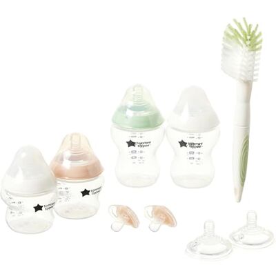 Tommee Tippee Closer to Nature Babyflessen met anti-koliek ventiel, transparant, 9 stuks Tommee Tippee Closer to Nature Babyflessen met anti-koliek ventiel, transparant, 9 stuks