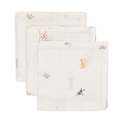 Jollein Jungle Jambo babydoekjes, 31 x 31 cm, 100% katoen, Oeko-Tex gecertificeerd, 3 stuks Jollein Jungle Jambo babydoekjes, 31 x 31 cm, 100% katoen, Oeko-Tex gecertificeerd, 3 stuks