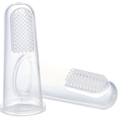 Thermobaby vingertandenborstel van siliconen voor baby's, 2 stuks, vanaf 3 maanden, gemaakt in Frankrijk Thermobaby vingertandenborstel van siliconen voor baby's, 2 stuks, vanaf 3 maanden, gemaakt in Frankrijk