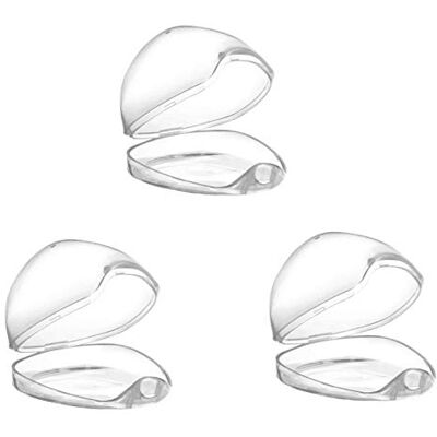 WANGW Fopspeen Box Fopspeen Box voor baby's, 3 stuks draagbare fopspeen, niet giftig transparant draagbare fopspeen, voor fopspeen baby reizen fopspenen stofdozen WANGW Fopspeen Box Fopspeen Box voor baby's, 3 stuks draagbare fopspeen, niet giftig transparant draagbare fopspeen, voor fopspeen baby reizen fopspenen stofdozen