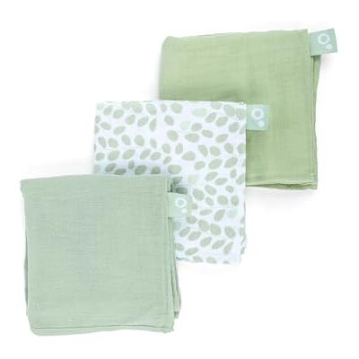 Doomoo Lovely Babyluiers, 70 x 70 cm, 3 stuks, ultrazacht, veelzijdig inzetbaar, zeer absorberend, machinewasbaar, vierkant, katoen, baby, groen Doomoo Lovely Babyluiers, 70 x 70 cm, 3 stuks, ultrazacht, veelzijdig inzetbaar, zeer absorberend, machinewasbaar, vierkant, katoen, baby, groen