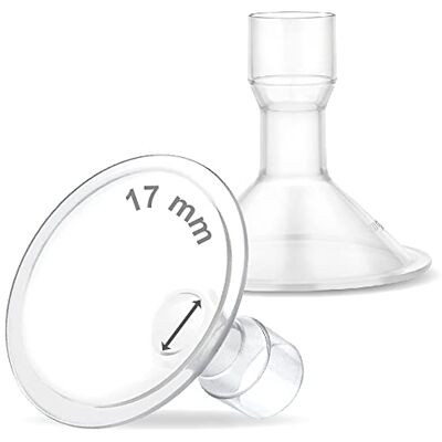 Maymom MyFit kleine borstschilden, 2 stuks, compatibel met Medela borstkolven PersonalFit, Freestyle, Harmony, Maxi en Flex Connectoren, geschikt voor brede en smalle connectoren, Classic, 17 mm Maymom MyFit kleine borstschilden, 2 stuks, compatibel met Medela borstkolven PersonalFit, Freestyle, Harmony, Maxi en Flex Connectoren, geschikt voor brede en smalle connectoren, Classic, 17 mm
