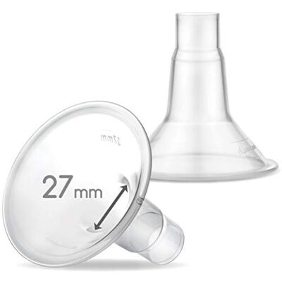Maymom MyFit 2 stuks 27 mm klein schild compatibel met Medela PersonalFit, Freestyle, Harmony, Maxi, Freestyle Flex borstkolf aansluiting op de brede/smalle stekker Maymom MyFit 2 stuks 27 mm klein schild compatibel met Medela PersonalFit, Freestyle, Harmony, Maxi, Freestyle Flex borstkolf aansluiting op de brede/smalle stekker