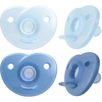 AVENT Philips Soothie fopspeen orthodontische fopspeen voor pasgeborenen van 0-6 maanden, eendelig design, zachte siliconen speen om de druk te verminderen, BPA-vrij, 2 stuks, SCF099/26 AVENT Philips Soothie fopspeen orthodontische fopspeen voor pasgeborenen van 0-6 maanden, eendelig design, zachte siliconen speen om de druk te verminderen, BPA-vrij, 2 stuks, SCF099/26