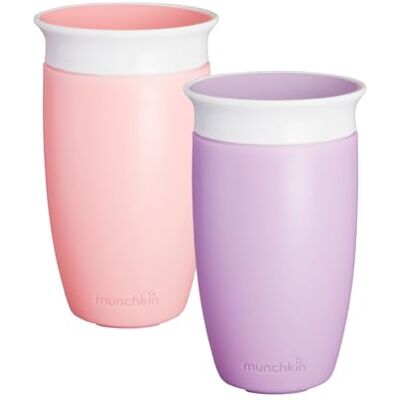 Munchkin Miracle Mok 360° Roze / Violet, 2 Stuk Munchkin Miracle Mok 360° Roze / Violet, 2 Stuk
