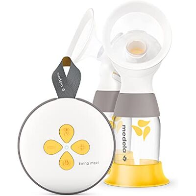 Medela Elektrische borstkolf Swing Maxi USB oplaadbaar, meer melk in kortere tijd, met PersonalFit Flex trechter en 2-fasen-extractietechnologie van Medela Elektrische borstkolf Swing Maxi USB oplaadbaar, meer melk in kortere tijd, met PersonalFit Flex trechter en 2-fasen-extractietechnologie van