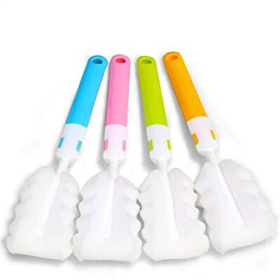 INVODA 4 stuks flessenborstel, flessenringen, spons, babyflesreiniging, tepelborstel (4 stuks) INVODA 4 stuks flessenborstel, flessenringen, spons, babyflesreiniging, tepelborstel (4 stuks)