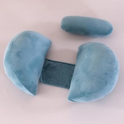 SHANNA Verstelbaar zwangerschapskussen, comfortabel kussen voor volwassenen, lichaamsondersteuningskussen, borstvoedingskussen, afneembaar en wasbaar, blauw SHANNA Verstelbaar zwangerschapskussen, comfortabel kussen voor volwassenen, lichaamsondersteuningskussen, borstvoedingskussen, afneembaar en wasbaar, blauw