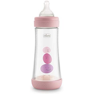 Chicco PERFECT 5 anti-color babyflessen, 300 ml, snelle vloeistof 4 maanden + zuignap van zachte siliconen, biofunctionele fles met Intui-Flow System 300 ml, roze Chicco PERFECT 5 anti-color babyflessen, 300 ml, snelle vloeistof 4 maanden + zuignap van zachte siliconen, biofunctionele fles met Intui-Flow System 300 ml, roze