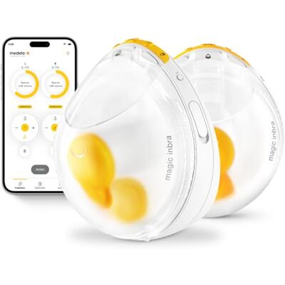 Medela Magic InBra Draagbare dubbele handenvrije borstkolf met Fluidfeely-technologie, intelligente connectiviteit en geavanceerde sensorbediening, ultralicht, stil, in ziekenhuiskwaliteit Medela Magic InBra Draagbare dubbele handenvrije borstkolf met Fluidfeely-technologie, intelligente connectiviteit en geavanceerde sensorbediening, ultralicht, stil, in ziekenhuiskwaliteit