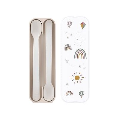 Mepal Baby Mio lepel zuigelingslepel met lange steel lepel voor voedseldiversificatie babygerei set van 2 Sunshine & Rainbow Mepal Baby Mio lepel zuigelingslepel met lange steel lepel voor voedseldiversificatie babygerei set van 2 Sunshine & Rainbow