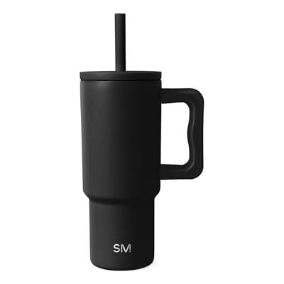 Simple Modern 710 ml kinderbeker met handvat en rietjesdeksel van siliconen, mors- en lekvrij, herbruikbare roestvrijstalen beker, cadeau voor kinderen, jongens en Simple Modern 710 ml kinderbeker met handvat en rietjesdeksel van siliconen, mors- en lekvrij, herbruikbare roestvrijstalen beker, cadeau voor kinderen, jongens en