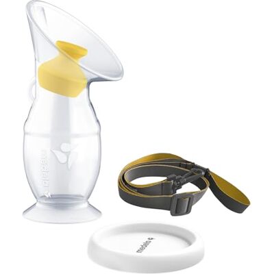 Medela Siliconen melkverzamelaar voor zogende moeders, siliconen melkverzamelaar, melkverzamelaar met zuignap en bewaardeksel voor dagelijkse borstvoeding Medela Siliconen melkverzamelaar voor zogende moeders, siliconen melkverzamelaar, melkverzamelaar met zuignap en bewaardeksel voor dagelijkse borstvoeding