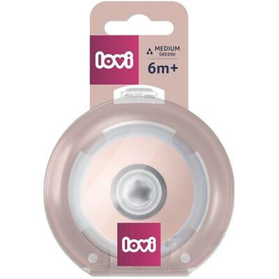LOVI Mammafeel Dynamische fopspeen voor borstvoeding, 1 stuk, veilig voor borstvoeding, 100% siliconen, innovatieve technologie, zo dicht bij de borst van mama, BPA-vrij (6 m+) LOVI Mammafeel Dynamische fopspeen voor borstvoeding, 1 stuk, veilig voor borstvoeding, 100% siliconen, innovatieve technologie, zo dicht bij de borst van mama, BPA-vrij (6 m+)