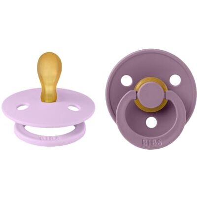 Bibs Colour Symmetrical, set van 2 fopspenen, BPA-vrij, symmetrische speen, natuurlijk rubberlatex, gemaakt in Denemarken, maat 1 (0 6 maanden), Skyviolet / paars Bibs Colour Symmetrical, set van 2 fopspenen, BPA-vrij, symmetrische speen, natuurlijk rubberlatex, gemaakt in Denemarken, maat 1 (0 6 maanden), Skyviolet / paars