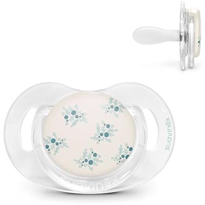 Suavinex , Fopspeen voor baby's, 6/18 maanden, symmetrische speen SX Pro van siliconen, plat en flexibel, omkeerbaar, respecteert de ontwikkeling van de mond, transparant schild, Poetry Blue Suavinex , Fopspeen voor baby's, 6/18 maanden, symmetrische speen SX Pro van siliconen, plat en flexibel, omkeerbaar, respecteert de ontwikkeling van de mond, transparant schild, Poetry Blue