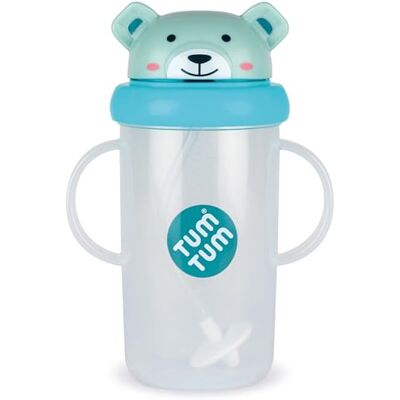 TUM TUM Mok met verzwaarde rietje, lekvrije beker, leerbeker voor baby's, inklapbaar deksel, siliconen rietje (Boris l'Beer, 300 ml) TUM TUM Mok met verzwaarde rietje, lekvrije beker, leerbeker voor baby's, inklapbaar deksel, siliconen rietje (Boris l'Beer, 300 ml)