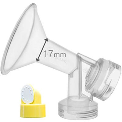 Maymom Eendelige borstbeschermer met ventiel en membraan voor Medela borstkolven (17 mm) Maymom Eendelige borstbeschermer met ventiel en membraan voor Medela borstkolven (17 mm)