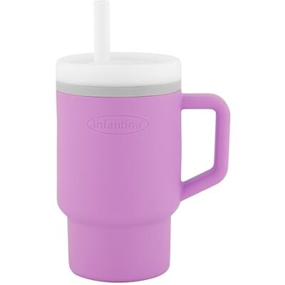 INFANTINO Mijn eerste mok – schattige mok 255 ml met lekvrij rietje en handvat geschikt voor peuters, bevordert de hydratatie, gemakkelijk te reinigen, lila INFANTINO Mijn eerste mok – schattige mok 255 ml met lekvrij rietje en handvat geschikt voor peuters, bevordert de hydratatie, gemakkelijk te reinigen, lila