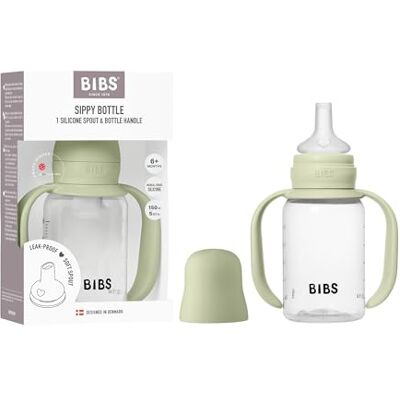Bibs Drinkfles, 150 ml, 1 stuk, salie BPA-vrije kunststof, gemaakt in Denemarken Bibs Drinkfles, 150 ml, 1 stuk, salie BPA-vrije kunststof, gemaakt in Denemarken