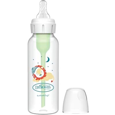 Dr. Brown's Anti-koliek fles opties + smal 250 ml leeuw fles + 0 maanden Dr. Brown's Anti-koliek fles opties + smal 250 ml leeuw fles + 0 maanden