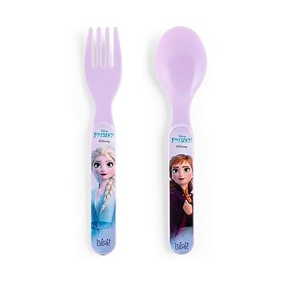 Lulabi Frozen Set lepel en vork, polypropyleen, lila Lulabi Frozen Set lepel en vork, polypropyleen, lila