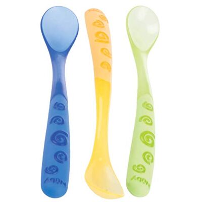 Nuby Lepel met lange handgreep Multicolor 3 stuks 6m+ Nuby Lepel met lange handgreep Multicolor 3 stuks 6m+