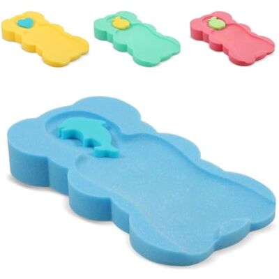 Lorelli Zachte babybadmat met 2 sponzen, verschillende motieven, kleur: blauw Lorelli Zachte babybadmat met 2 sponzen, verschillende motieven, kleur: blauw