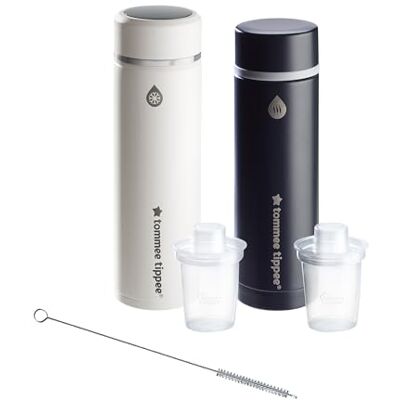Tommee Tippee PrepGo Flessenbereidingsset, draagbare warme en koude thermoskan met digitaal led-temperatuurdisplay, bereiding van de fles in 2 minuten voor op reis Tommee Tippee PrepGo Flessenbereidingsset, draagbare warme en koude thermoskan met digitaal led-temperatuurdisplay, bereiding van de fles in 2 minuten voor op reis