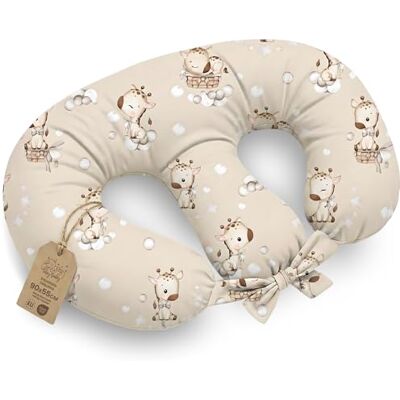 Totsy Baby Voedingskussen, tweeling, XXL, 90 x 50 cm, halvemaanvorm, dubbele afneembare overtrek met katoenen hoes, Nursing Pillow Twins met steunriemen, Öko-Tex giraffen Totsy Baby Voedingskussen, tweeling, XXL, 90 x 50 cm, halvemaanvorm, dubbele afneembare overtrek met katoenen hoes, Nursing Pillow Twins met steunriemen, Öko-Tex giraffen