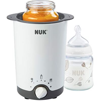NUK Thermo 3-in-1 flessenwarmer, ontdooit zacht, verwarmt en houdt vloeistoffen en zachte levensmiddelen warm, afneembare mand voor eenvoudig verwijderen, 2-polige EU-stekker NUK Thermo 3-in-1 flessenwarmer, ontdooit zacht, verwarmt en houdt vloeistoffen en zachte levensmiddelen warm, afneembare mand voor eenvoudig verwijderen, 2-polige EU-stekker
