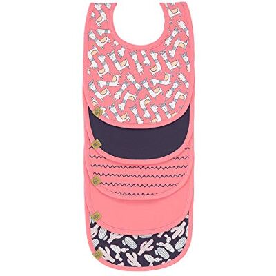 Lässig Slabbetje voor kinderen, slabbetje voor kinderen, 5 stuks, klittenbandsluiting, katoen, waterdicht, value pack, Bib Glama Lama Lässig Slabbetje voor kinderen, slabbetje voor kinderen, 5 stuks, klittenbandsluiting, katoen, waterdicht, value pack, Bib Glama Lama