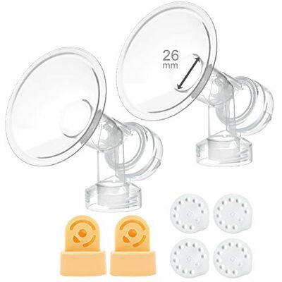 Maymom Borsthoes uit één stuk met ventiel, membraan voor Medela borstkolf (stijlpomp, lactine, symfonie) naar keuze: 21, 24, 25, 27 en 30 mm; Repalcement of Medela PersonalFit Breastshield (zeer Maymom Borsthoes uit één stuk met ventiel, membraan voor Medela borstkolf (stijlpomp, lactine, symfonie) naar keuze: 21, 24, 25, 27 en 30 mm; Repalcement of Medela PersonalFit Breastshield (zeer