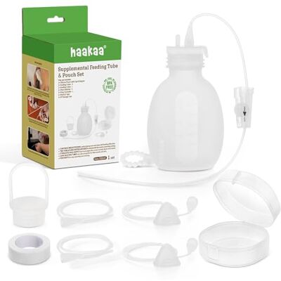 haakaa Extra borstvoedingssysteem SNS, complete set, 120 ml Ter ondersteuning van borstvoeding wanneer extra voeding nodig is. haakaa Extra borstvoedingssysteem SNS, complete set, 120 ml Ter ondersteuning van borstvoeding wanneer extra voeding nodig is.