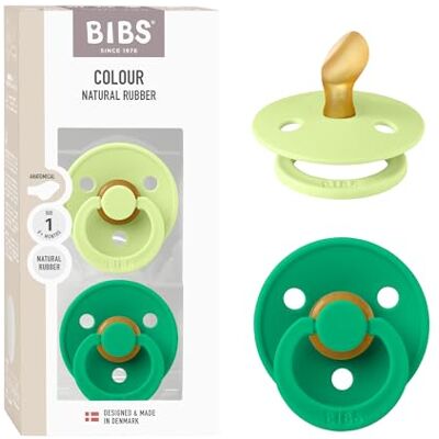 Bibs Colour Anatomic fopspeen, set van 2, BPA-vrij, anatomische spenen van natuurlijk rubber, gemaakt in Denemarken, maat 1 (0-6 maanden), matcha/cactus Bibs Colour Anatomic fopspeen, set van 2, BPA-vrij, anatomische spenen van natuurlijk rubber, gemaakt in Denemarken, maat 1 (0-6 maanden), matcha/cactus