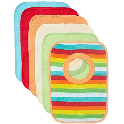 BIECO 38014178 Babyslabbetje met Klittenbandsluiting, Veelkleurig Set van 6, 34 x 25 cm BIECO 38014178 Babyslabbetje met Klittenbandsluiting, Veelkleurig Set van 6, 34 x 25 cm