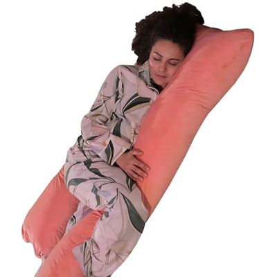 bananair Zwangerschapskussen, borstvoedingskussen, afneembare overtrek, zwangerschapskussen, lichaamskussen, machinewasbaar, 140 x 80 cm, roze fluweel bananair Zwangerschapskussen, borstvoedingskussen, afneembare overtrek, zwangerschapskussen, lichaamskussen, machinewasbaar, 140 x 80 cm, roze fluweel