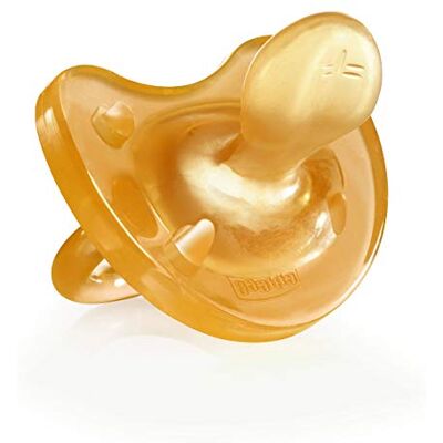 Chicco Fopspeen Physio Soft 6-12 Maanden Natuurlijk Rubber Ondersteunt de Ademhaling Zachte Ronde Basis Oranje Chicco Fopspeen Physio Soft 6-12 Maanden Natuurlijk Rubber Ondersteunt de Ademhaling Zachte Ronde Basis Oranje