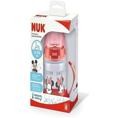 MAPA Professional NUK Disney First Choice leerbeker, 6-18 maanden, temperatuurregeling, lekvrije siliconen tuit, anti-koliek ventilatie, BPA-vrij, 150 ml, Minnie Mouse (rood) MAPA Professional NUK Disney First Choice leerbeker, 6-18 maanden, temperatuurregeling, lekvrije siliconen tuit, anti-koliek ventilatie, BPA-vrij, 150 ml, Minnie Mouse (rood)