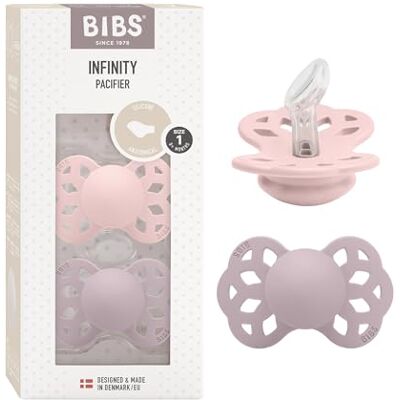 Bibs Infinity Fopspeen in set van 2, anatomische fopspenen, BPA-vrij, siliconen, kauwvriendelijke siliconen fopspeen voor baby's van 0-6 maanden, paars Bibs Infinity Fopspeen in set van 2, anatomische fopspenen, BPA-vrij, siliconen, kauwvriendelijke siliconen fopspeen voor baby's van 0-6 maanden, paars