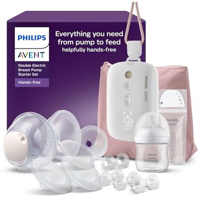 AVENT Philips SCD553/11 Handsfree elektrische borstkolfset, imiteert het zuigritme van de baby, tot 85 zuigingen per min, 6 spenen en 8 inzetstukken, SCD553/11 AVENT Philips SCD553/11 Handsfree elektrische borstkolfset, imiteert het zuigritme van de baby, tot 85 zuigingen per min, 6 spenen en 8 inzetstukken, SCD553/11