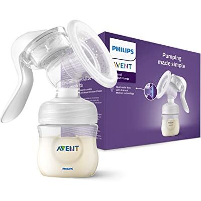 Philips Avent Handmatige borstkolf, BPA-vrij, draagbaar en licht, adaptief zacht siliconen kussen in één maat (model SCF430/01) Philips Avent Handmatige borstkolf, BPA-vrij, draagbaar en licht, adaptief zacht siliconen kussen in één maat (model SCF430/01)