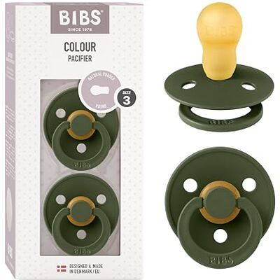 Bibs Pacifiers Natuurlijke Rubber Baby Pacifier Set van 2 BPA-vrije Soothers Made in Denmark Hunter Green Maat 18-36 maanden Bibs Pacifiers Natuurlijke Rubber Baby Pacifier Set van 2 BPA-vrije Soothers Made in Denmark Hunter Green Maat 18-36 maanden