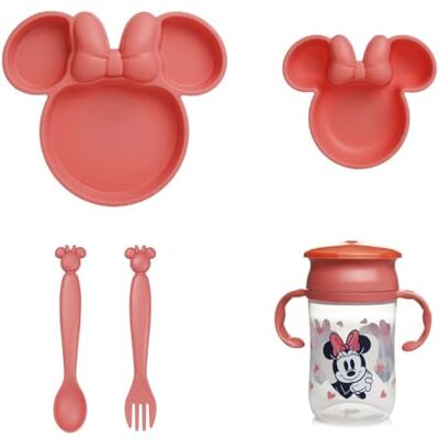 Thermobaby Disney Minnie serviesset voor kinderen, met vakken, kom, lepel, vork en leerbeker, 360 graden, grappig en praktisch design voor babymaaltijden Thermobaby Disney Minnie serviesset voor kinderen, met vakken, kom, lepel, vork en leerbeker, 360 graden, grappig en praktisch design voor babymaaltijden